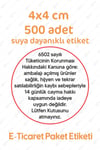 İade Etiketi, E-Ticaret Paket Etiketi, Ürün iade etiketi ambalaj etiketi 500 adet