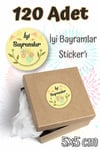 İyi Bayramlar Etiket Sticker Seti 2, Ramazan Kurban Bayramı Stickerı Yuvarlak 