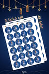 İyi Bayramlar Stickerı 48 adet Hediye Paketi Bayram Tebrik Stickerı Sudan Etkilenmez Folyo