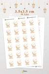 İyi Bayramlar Stickerı 48 adet Hediye Paketi Bayram Tebrik Stickerı Sudan Etkilenmez Folyo
