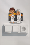 Kabede Küçük Hacılar Ramazan Priz Sticker Seti Duvar Cam Sticker Ramazan Süsü