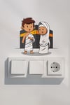 Kabede Küçük Hacılar Ramazan Priz Sticker Seti Duvar Cam Sticker Ramazan Süsü