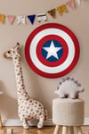 Kaptan Amerika (60x60 cm) Captain America Süper Kahraman Duvar St