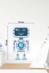 Mavi-Gri Robot Adam Sticker-Çocuk Bebek Odası Sticker