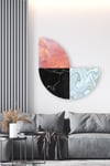 Mermer Desenli Geometrik Şekilli Duvar Sticker (80x80 cm)