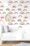 Minik Pastel Tonlarda Gökkuşağı Sticker Seti