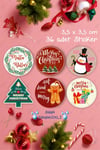 Mutlı Yıllar Sticker 3.5 cm 36 Adet - Suya Dayanıklı Yeni Yıl Yılbaşı Sticker 