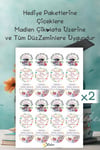 Öğretmenler Günü Sticker Seti, Öğretmenler Günü Hediyesi Etiketi Paket Çiçek Çikolata Stickerı 48 Ad