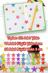 Öğretmenler için Eğlenceli Yıldızlar 3 cm 64 Adet Duvar Defter Cam Sticker Seti