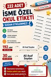 Okul Etiketi Kalem Defter Etiketi Özel Isim Yazılabilen Etiket - 222 Adet Beyaz Tasarım Mat Baskı