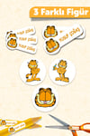 Okul Etiketi Kalem Defter isimli Etiket Isim Yazılabilen Garfield - 190 Adet Özel Yeni Tasarım