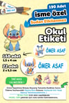 Okul Etiketi Kalem Defter isimli Etiket Isim Yazılabilen Stetch - 190 Adet Özel Tasarım