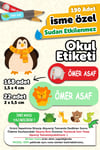 Okul Etiketi Kalem Defter isimli Etiket Isim Yazılabilen Sevimli Hayvanlar - 190 Adet Özel Tasarım