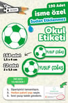 Okul Etiketi Kalem Defter isimli Etiket Isim Yazılabilen Bursaspor - 190 Adet Özel Yeni Tasarım