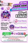 Okul Etiketi Kalem Defter isimli Etiket Isim Yazılabilen K Pop - 190 Adet Özel Tasarım Etiket