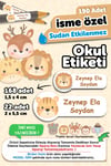 Okul Etiketi Kalem Defter Özel İsim Yazılabilen Etiket 190 Adet