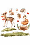 Ormanda Ceylan ve Arkadaşları Sticker Seti Çocuk Bebek Odası Stic