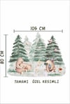 Ormandaki Sevimli Ayı Ailesi Çocuk Bebek Odası Duvar Sticker