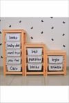 Oyuncak Kutusu İngilizce Etiket Stickerı-Organizer-Siyah