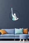 Özgürlük Anıtı Duvar Stickerı - Dekoratif Yaşam Alanı Sticker - Cam Duvar Stickerı
