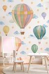 Pastel Balon Duvar Sticker Seti L XL Boy Çocuk Bebek Odası Bulut Yıldız Duvar Dekoru