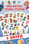 PawPetrol Sticker Seti - Kalem Suluk Defter Cam Masa Laptop Tablet Sticker Suya Dayanıklı, Mini Stic