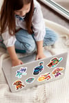 PawPetrol Sticker Seti - Kalem Suluk Defter Cam Masa Laptop Tablet Sticker Suya Dayanıklı, Mini Stic