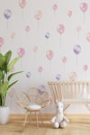Pembe Tonlarda Balonlar Sticker Seti Çocuk Bebek Odası Duvar Dekorasyon Stickerı Balonlu Set