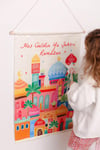 Ramazan Ayı 30 Günlük Etkinlik Panosu , Çocuklara Özel Duvara Asılan Kumaş Etkinlik Panosu Stickerlı