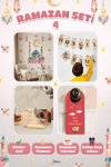 Ramazan Ayı Sticker Oyun ve Etkinlik Seti, 4 lü set Çocuklar için Ramazan Süsleme ve Etkinlik Seti4