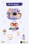 Ramazan Ayını Karşılayan Sevimli Kardeşler Özel Çizim Suluboya Tonlarında Ramazan Sticker Seti Kabe