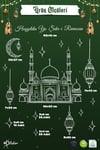 Ramazan Cam Sticker – Çift Taraflı Büyük Vitrin & Ev Süsü | Hoşgeldin Ya Şehr-i Ramazan Cam Yazısı