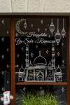 Ramazan Cam Sticker – Çift Taraflı Büyük Vitrin & Ev Süsü | Hoşgeldin Ya Şehr-i Ramazan Cam Yazısı