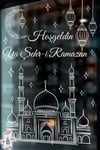 Ramazan Cam Sticker – Çift Taraflı Büyük Vitrin & Ev Süsü | Hoşgeldin Ya Şehr-i Ramazan Cam Yazısı