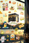 Ramazan Temalı Çift Taraflı Cam Sticker Seti | Kâbe, Cami, İftar ve Çocuk Figürlü Dekoratif Sticker