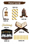 Ramazan Temalı Kabel ve Kuranı Kerim Figürlü Cam Duvar Çocuk odası Sticker Seti