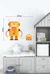 Robot Adam ve Köpeği Sticker-Çocuk Bebek Odası Sticker