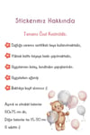 Sevimli Ayıcık ve Balonlar Çocuk Bebek Odası Sticker Seti