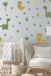 Sevimli Dinazorlar Çocuk Bebek Odası Sticker Seti