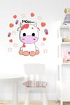 Sevimli İnek ve Çilekler Çocuk Bebek Odası Sticker