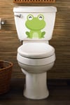 Sevimli Kurbağa Figürlü Banyo Klozet Kapağı Sticker (23x28,5 cm)