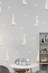 Sevimli Ördekler ve Yıldızlar Çocuk Bebek Odası Cam Duvar Sticker Seti