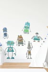 Sevimli Robot Sticker Seti Çocuk Bebek Odası Sticker