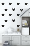 Siyah Mickey Çocuk Odası Duvar Sticker