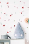 Taş Desen Kırmızı Tonlarda Çocuk Bebek Odası Duvar Sticker