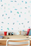 Taş Desen Mavi Tonlarda Çocuk Bebek Odası Duvar Sticker