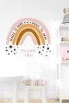 Thank You Gökkuşağı Çocuk Bebek Odası Duvar Sticker Seti