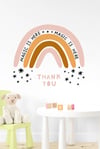 Thank You Gökkuşağı Çocuk Bebek Odası Duvar Sticker Seti