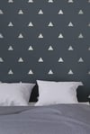 Üçgen Şekilli Gümüş Çocuk Bebek Odası Duvar Sticker