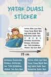 Uyku Duası Erkek Çocuklu Uyku Öncesi Yatak Duası Cam Duvar Kapı Sticker Seti